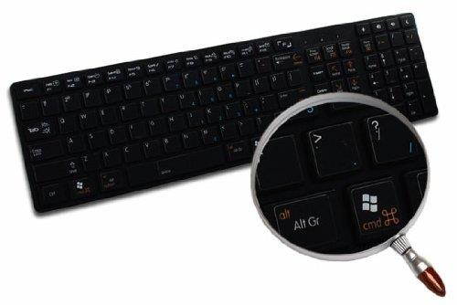 ENGLISH BOOT CAMP NON-TRANSPARENT KEYBOARD LABELS BLACK BACKGROUND ARE COMPATIBLE WITH APPLE