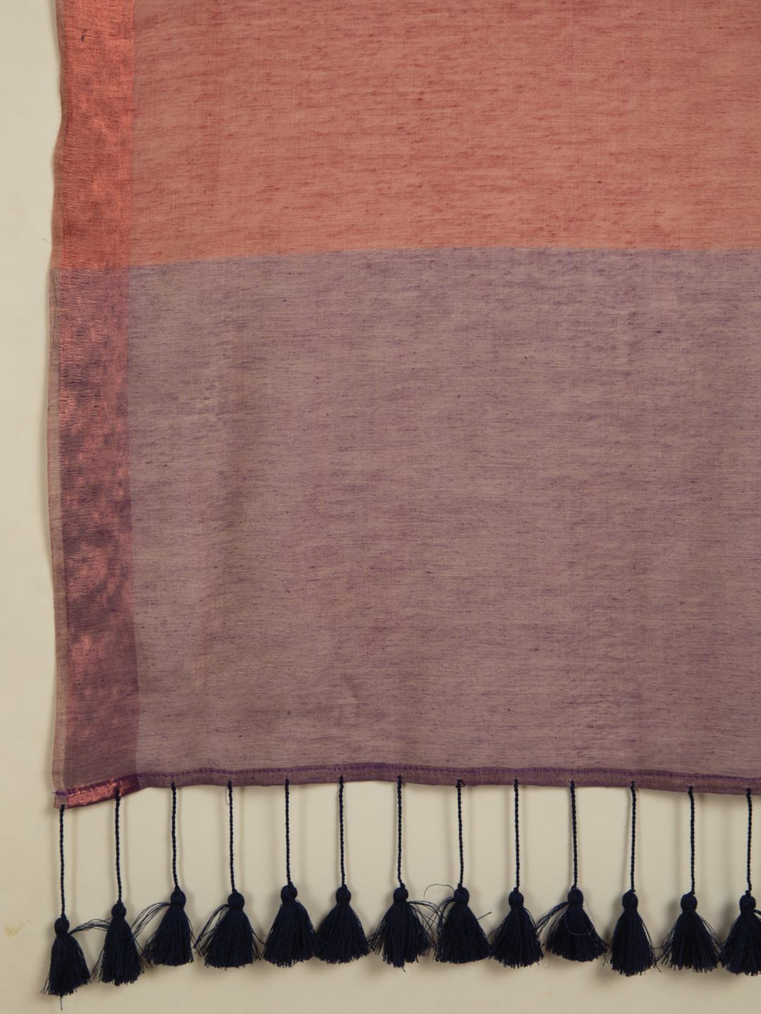 Suta Multicolored Pure Cotton Zari Work Saree Without Blouse