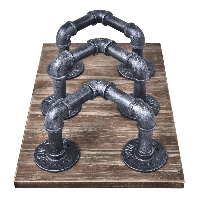 Esna Industrial Wine Rack Pine - Modern Home