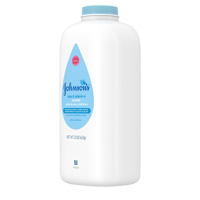 Johnsons Baby Powder with Aloe & Vitamin E Pure Cornstarch - 22oz