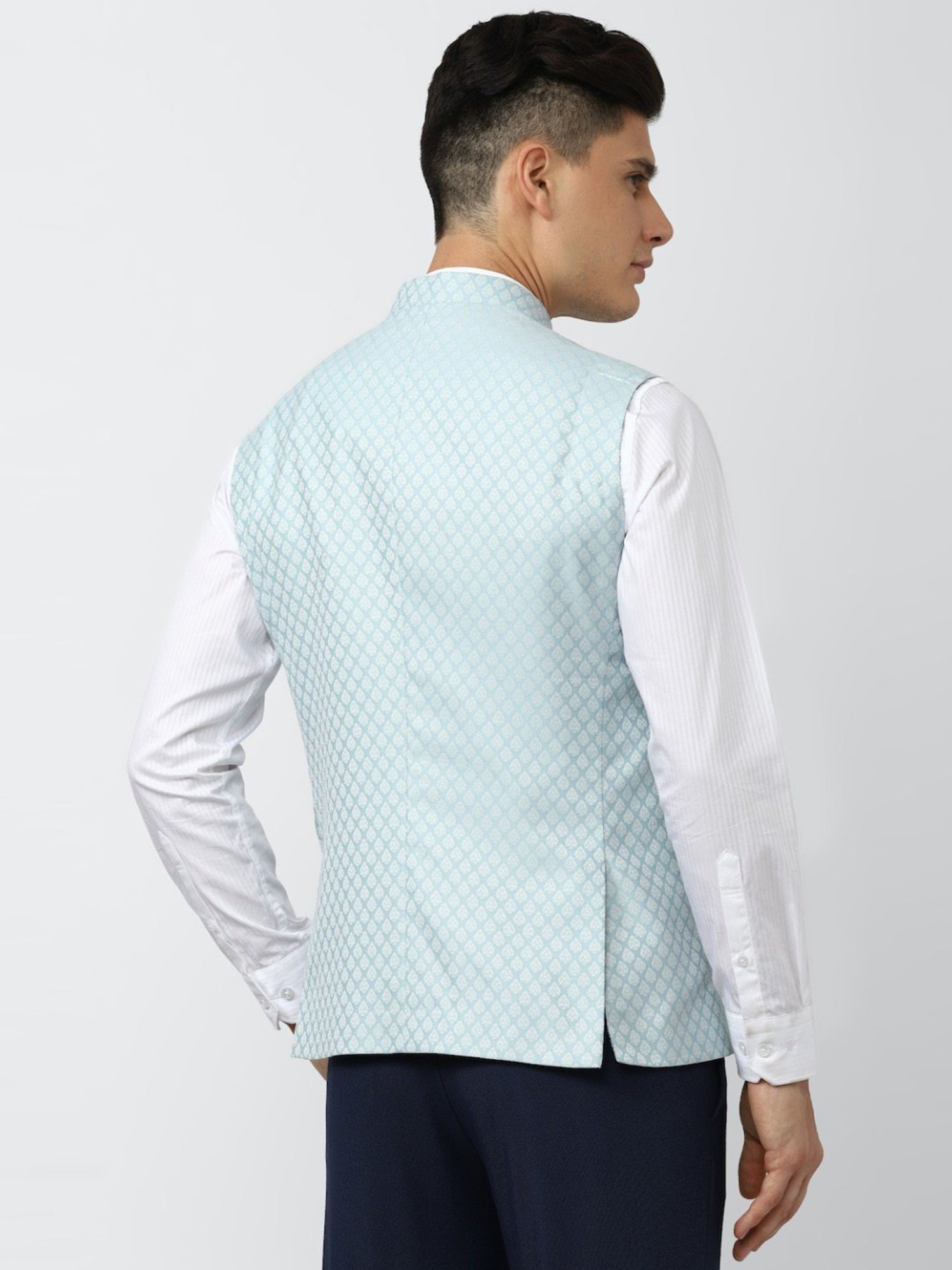 Fabindia Multicolor Regular Fit Printed Cotton Nehru Jacket