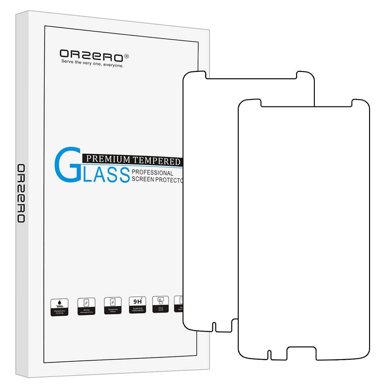 [2 Pack] Orzero for Motorola Moto G6 Plus (not for Moto G6) Tempered Glass Screen Protector, 2.5D Arc Edges 9 Hardness HD Anti-Scratch Bubble-Free [Lifetime Replacement Warranty]