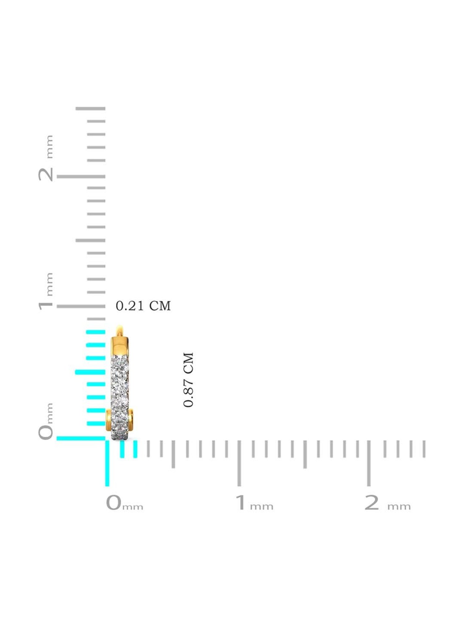 Joyalukkas 18k Yellow Gold & Diamond Hoop Earrings for Girls
