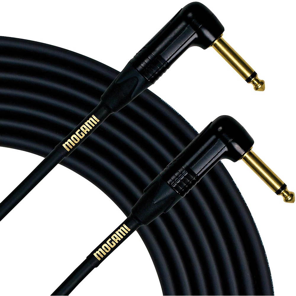 Mogami Gold Instrument 18" Right Angled Male to Right Angled Male Cable