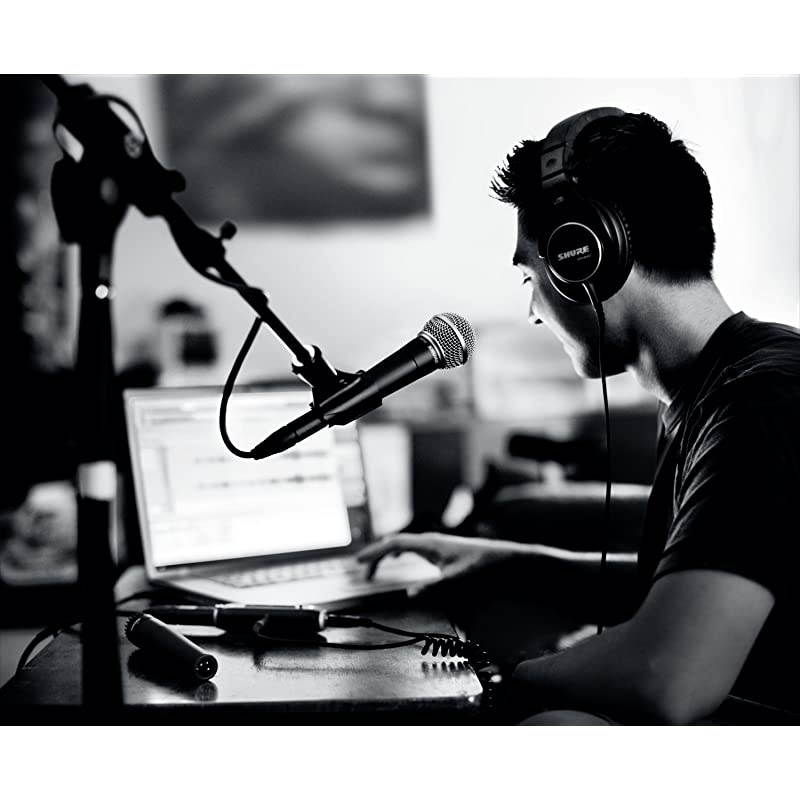 SM58 Cardioid Dynamic Vocal Microphone with Pneumatic Shock Mount, Spherical Mesh Grille with Built-in Pop Filter, A25D Mic Clip, Storage Bag, 3-pin XLR Connector, No Cable Included (SM58-LC)