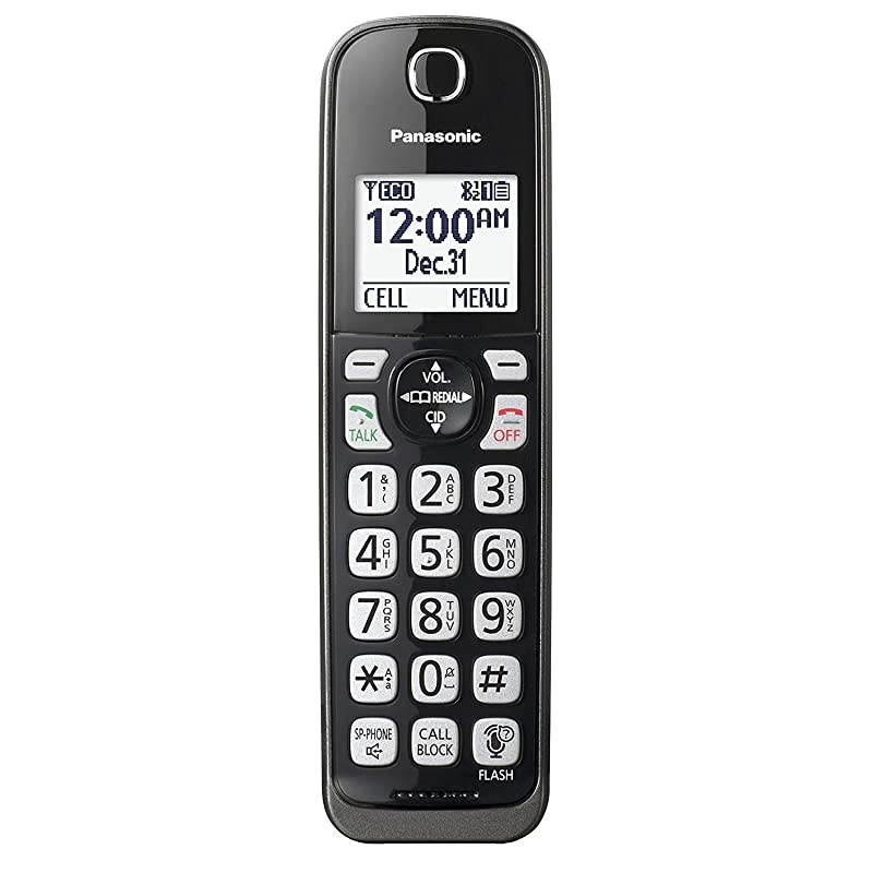 KXTGDA51M Dect 60 Digital Additional Cordless Metallic Black Handset for KXTGD56x Series Renewed
