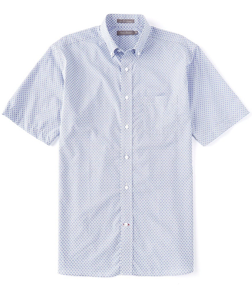 Daniel Cremieux Signature Diamond Printed Short-Sleeve Woven Shirt