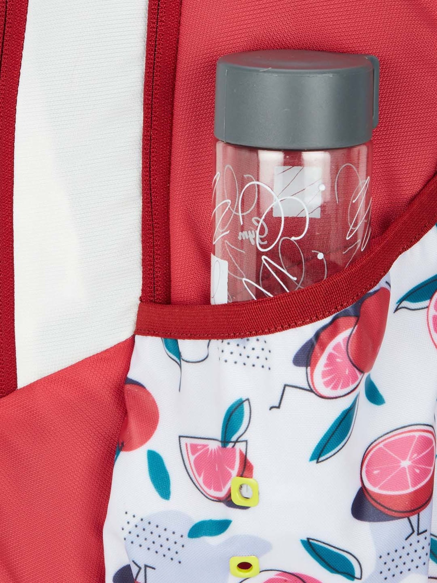 Wiki 21.5 Ltrs Red & White Medium Backpack