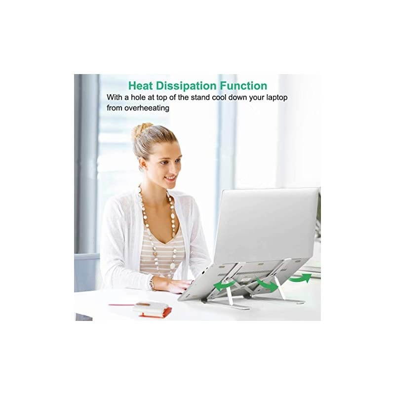 Laptop Stand,  6 Angles Adjustable Laptop Holder Laptop Riser Compatible with 10-16inch Laptops, Aluminum Ventilated Adjustable Laptop Stand for Desk for MacBook, HP, Lenovo, DELL, Sony, iPad