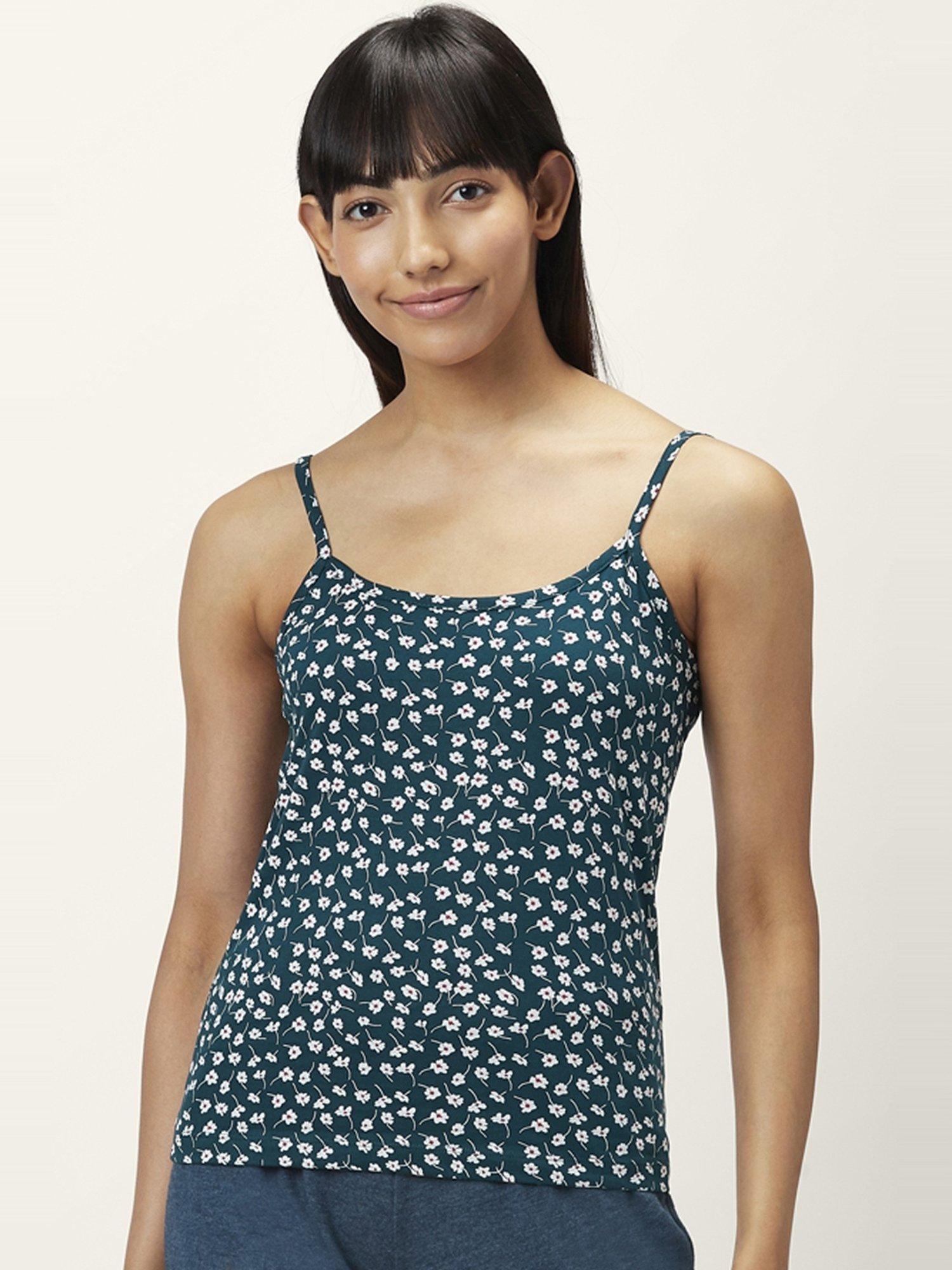 Superstar by Westside White Ribbed Cotton Blend Tank Top