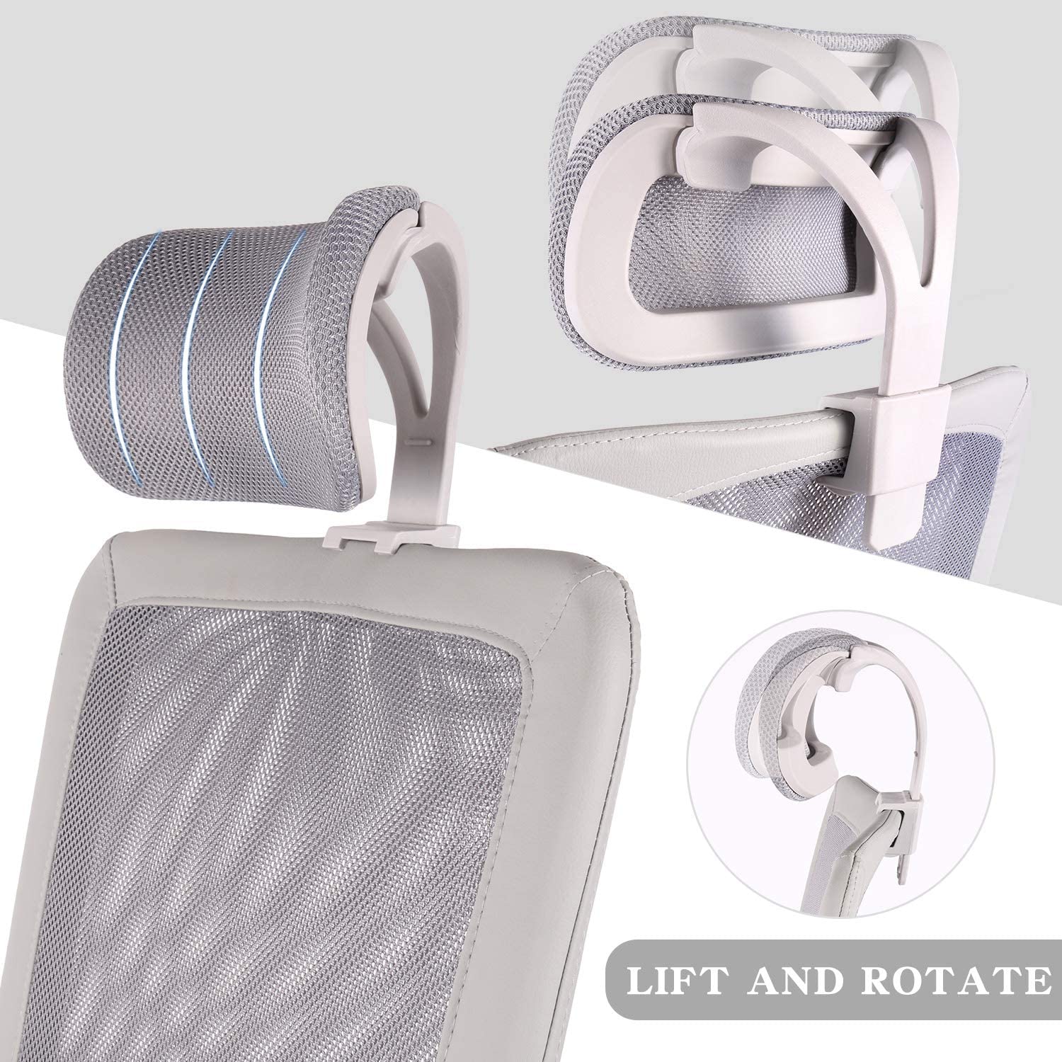 SMUGDESK Mesh chair Black Desk Chair Computer Office Chair,Ergonomic Office Desk Computer Chair Mesh Computer Chair with Adjustable Arms and Headrest Lumbar Support, Black