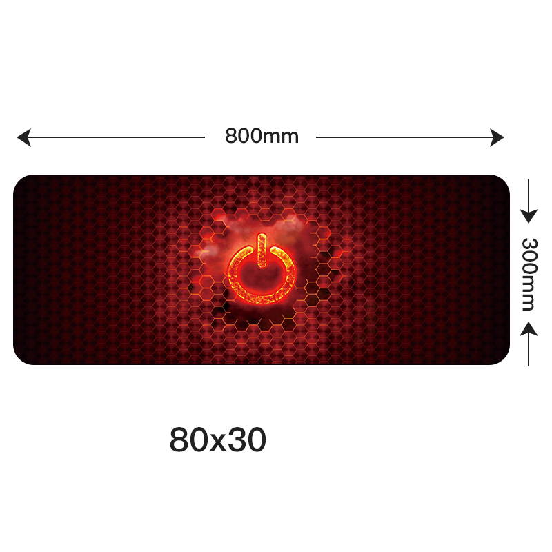 HISPETECH 80X30cm Hexagon Large Gaming Mouse Pad Locking Edge Natural Rubber Keyboard Mouse Mat Anti-slip PolygonTexture PC Keyboard Desk Pad XL