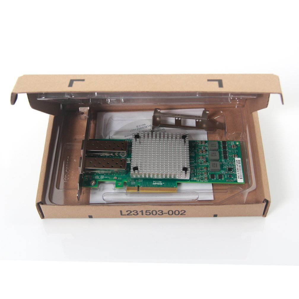 10Gb PCI-E NIC Network Card, with Broadcom BCM57810S Chipset, Dual SFP+ Port, PCI Express Ethernet LAN Adapter Support Windows Server/Windows/Linux/VMware