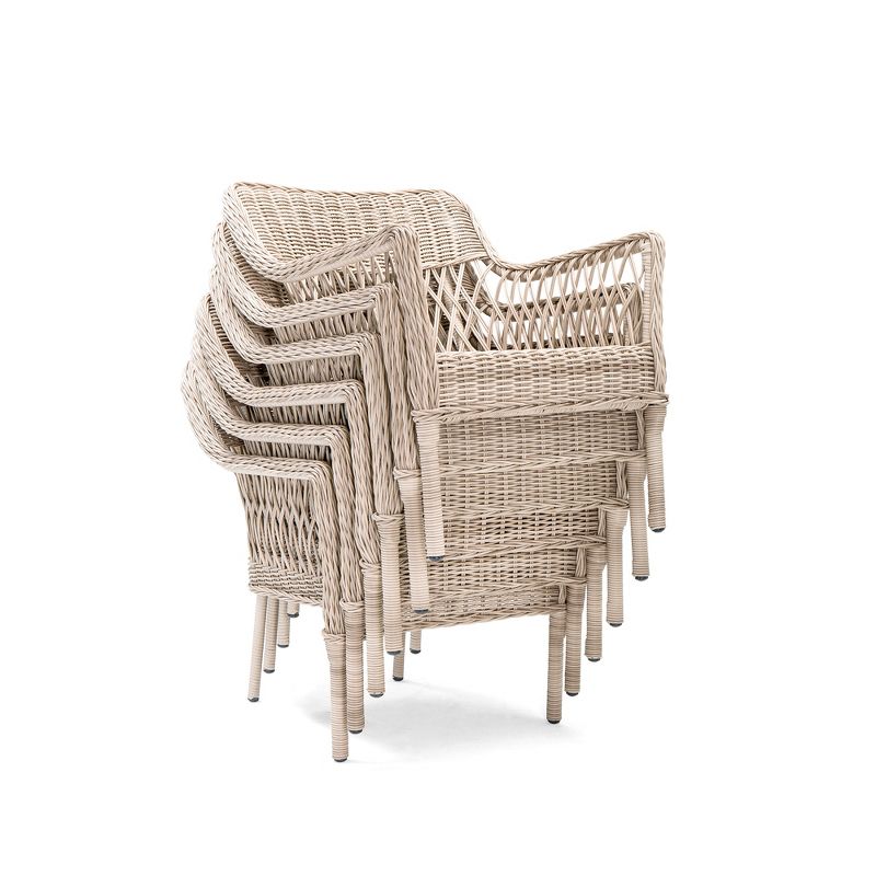 Colfax 2pk Wicker Outdoor Dining Chair with Sunbrella Cast Oasis Cushion - Blue Oak Outdoor