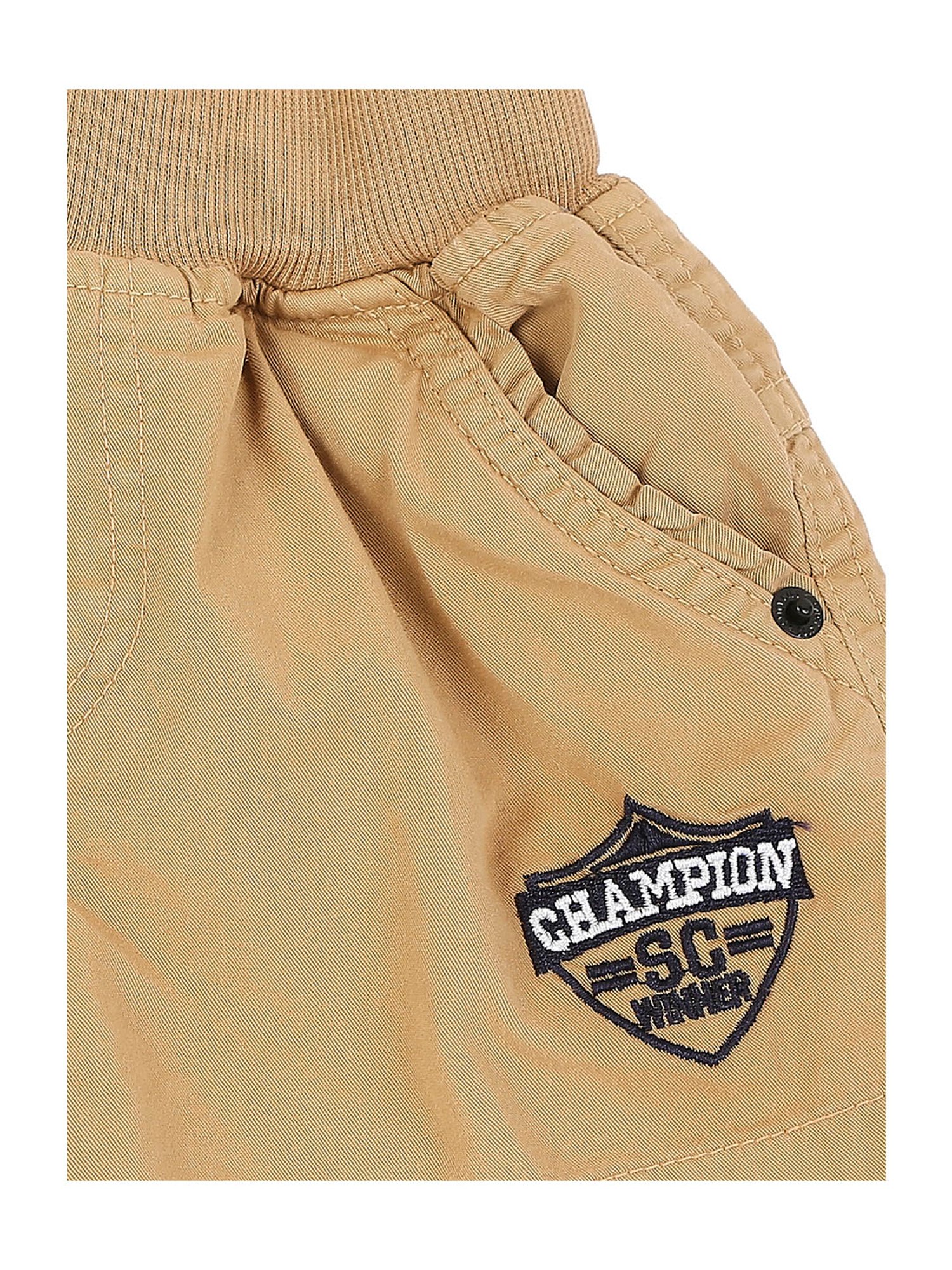 Mee Mee Boys Khaki Solid Shorts