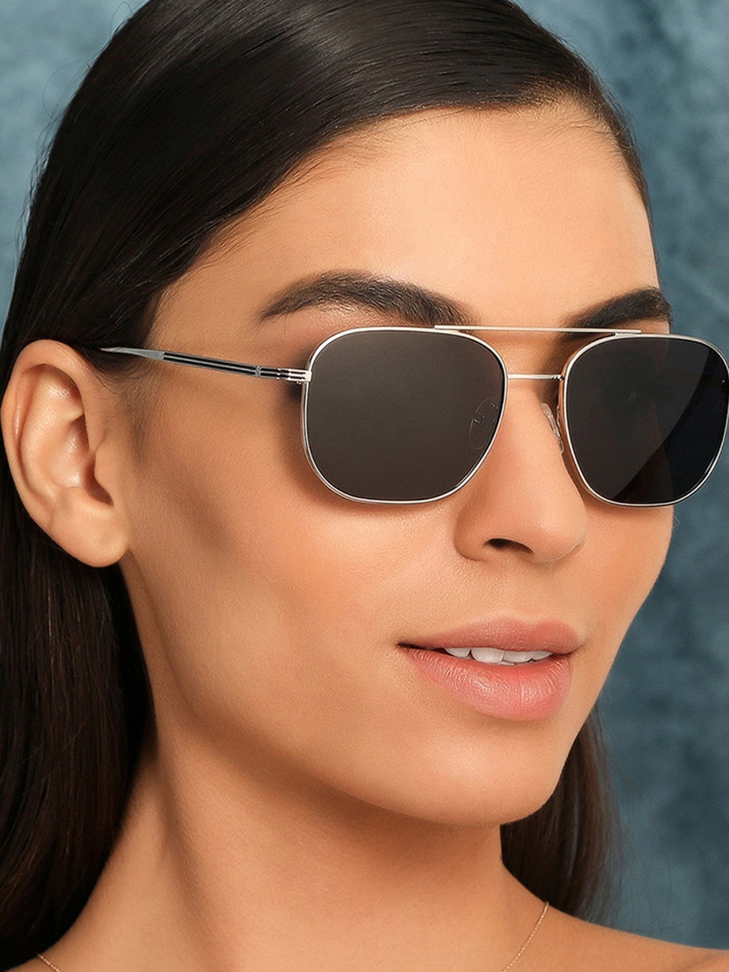 John Jacobs JJ S12503 Grey Polarized Square Sunglasses