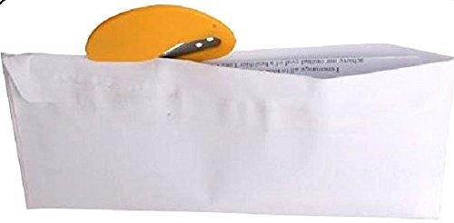 ALAZCO 4pc (All White Color) Value Pack Set of World's Most Efficient Letter Opener Envelope Slitter
