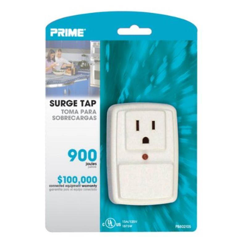 PRIME PB802105 1-Outlet 900J Surge Tap with Alarm