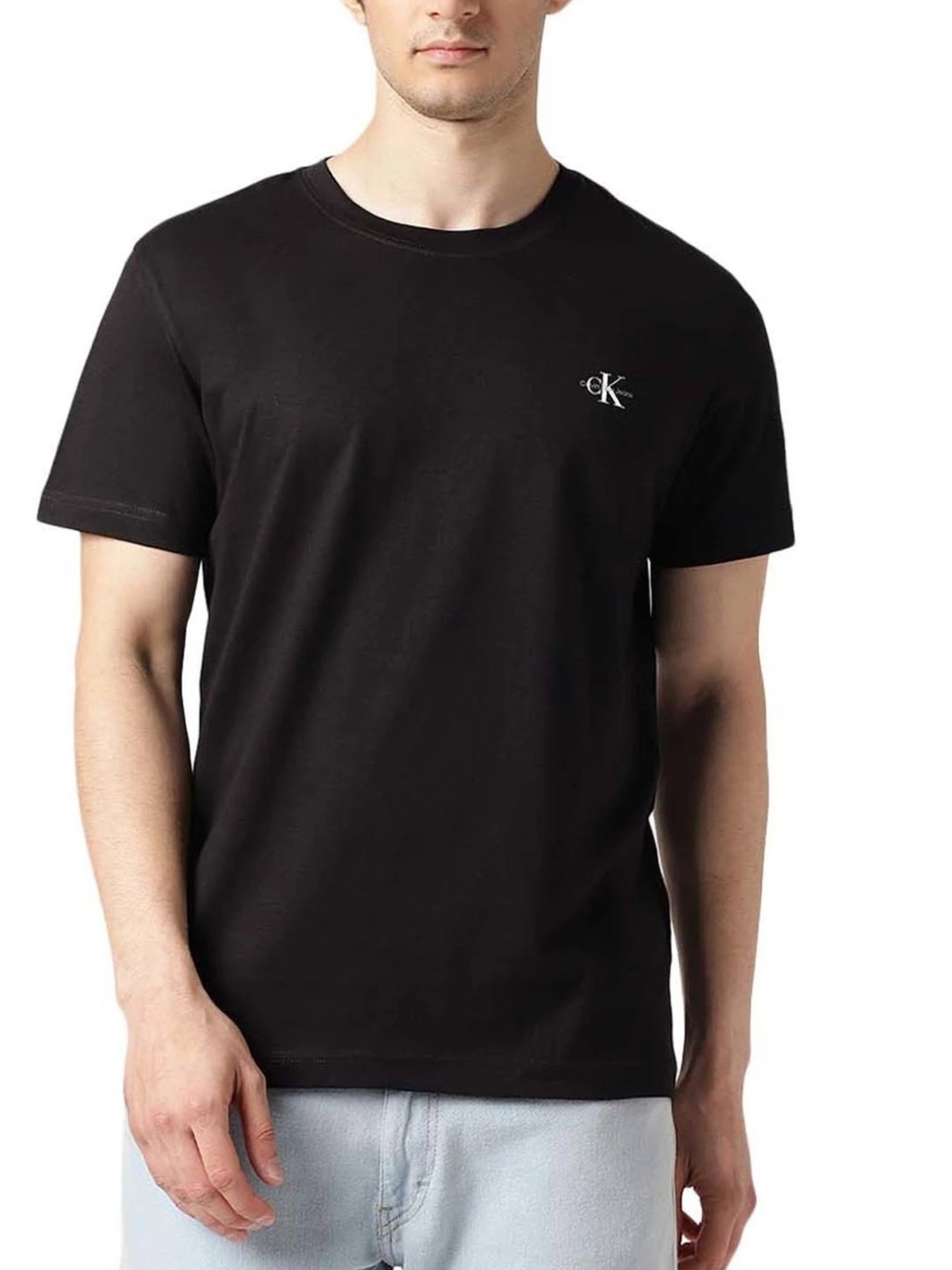 Calvin Klein Jeans Purple Cotton Regular Fit Logo Printed T-Shirt