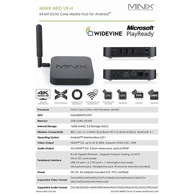 NEO U9-H +NEO A3 Backlit, 64-bit Octa-Core Media Hub for Android [2GB/16GB/4K/HDR] and Six-Axis Gyroscope Backlit Remote with Voice Input. Sold Directly by  Technology Limited. Backlit