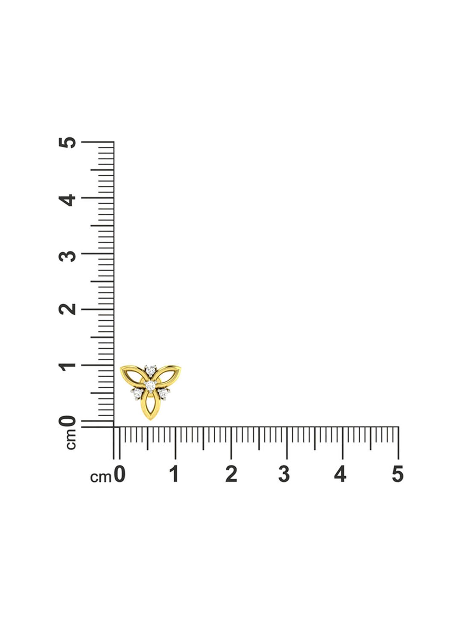 Waman Hari Pethe Jewellers 18k Gold & Diamond Earrings