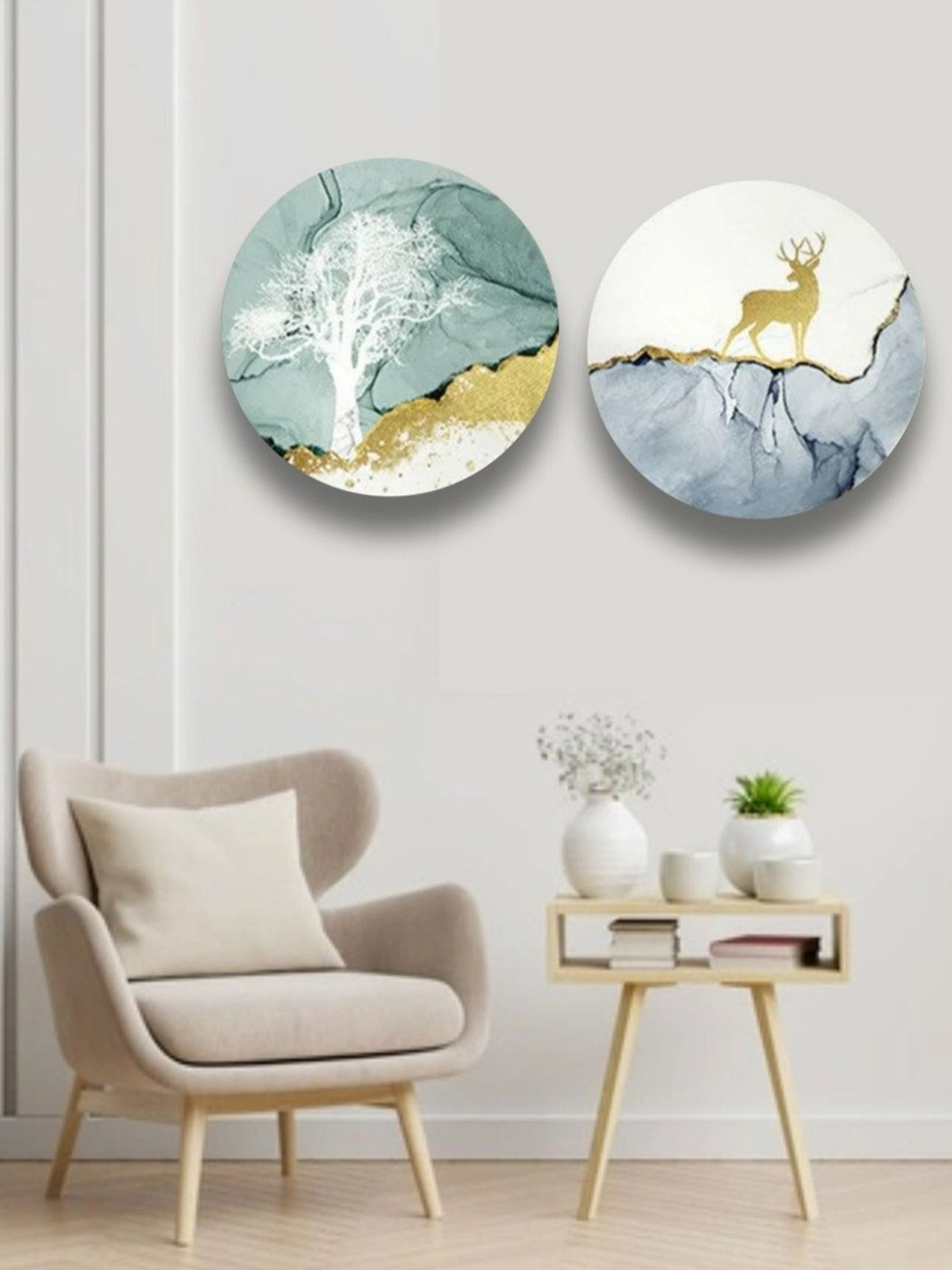 The Art House Abstract Multicolor Canvas Painting