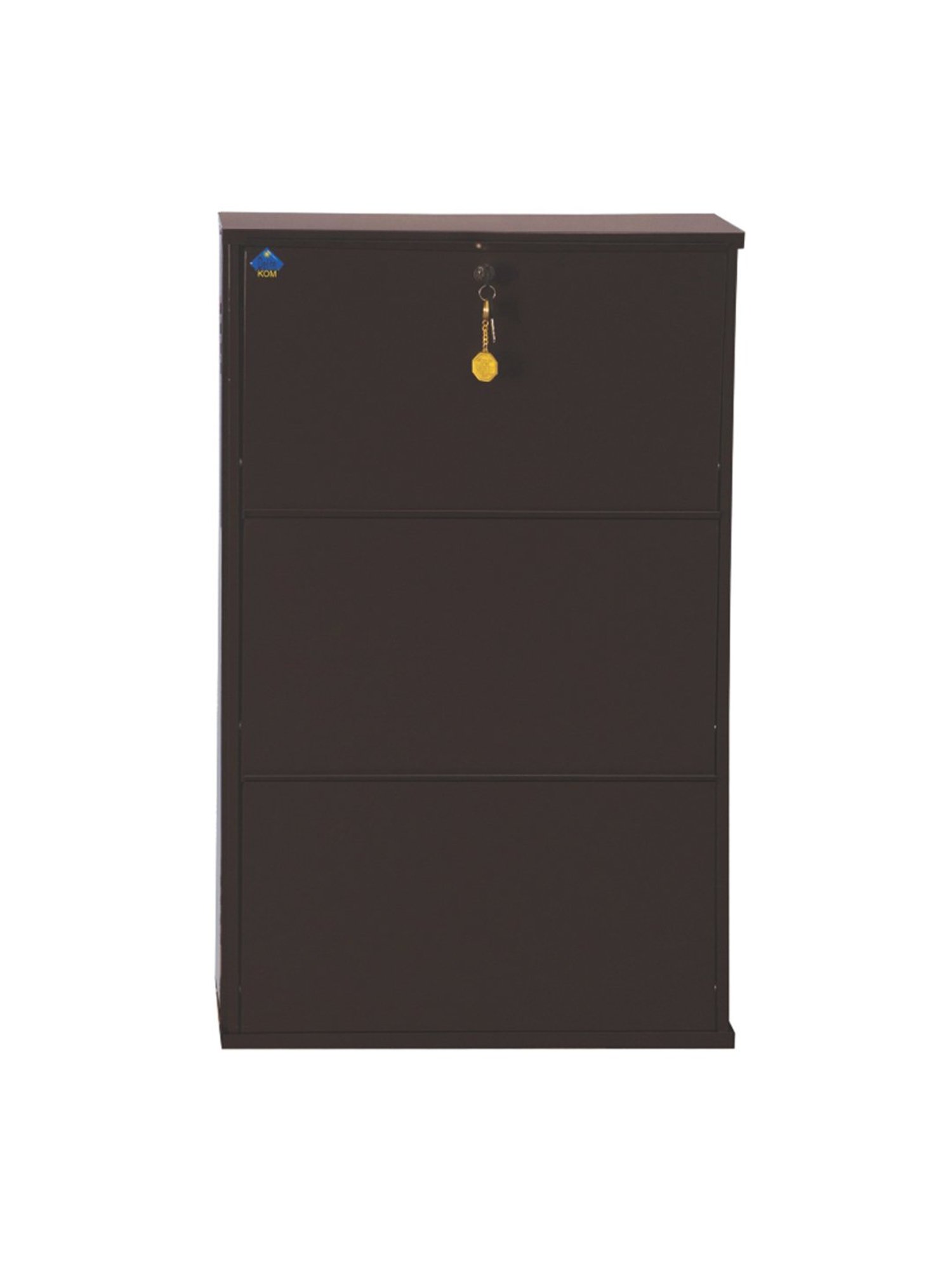 Delite Kom Metal Shoe Rack - 24" 3 Shelf, Ivory Green, PowderCoat, Wall Mount, DIY