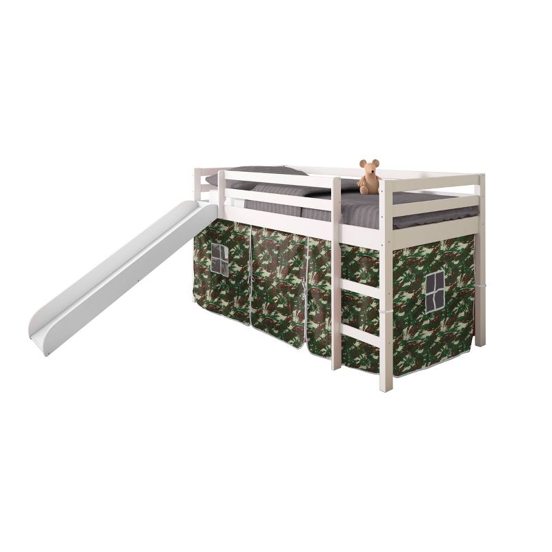 Tent Bed with Kit White/Green Camo - Donco Kids