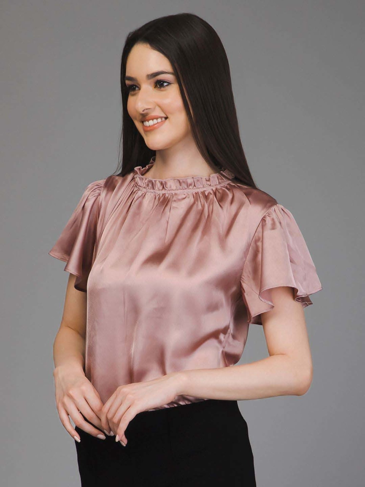 PURYS Pink Regular Fit Top