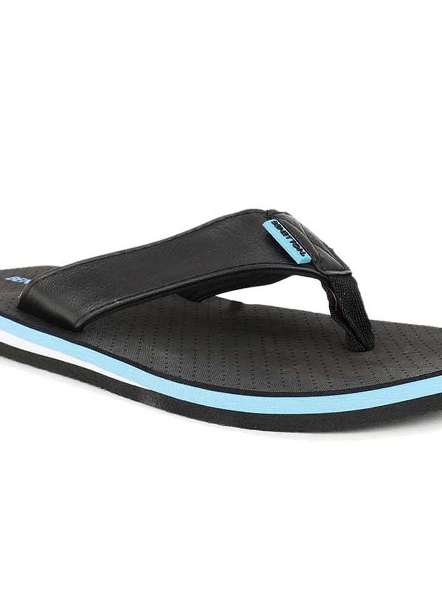 United Colors of Benetton Men's Black Flip Flops