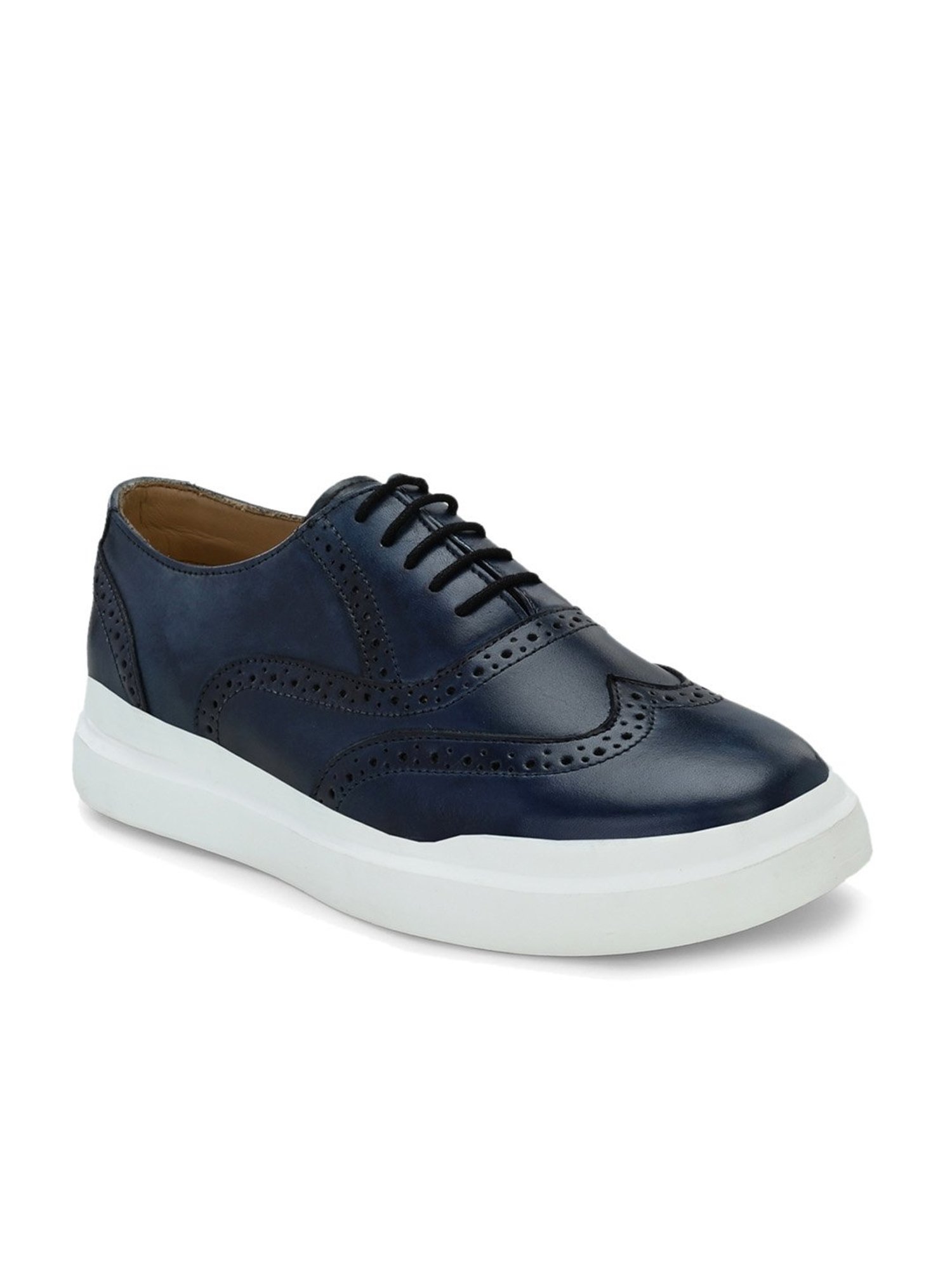 Clog London Men's Blue Brogue Shoes