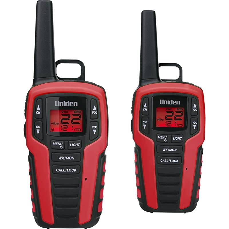 SX3272CK Up to 32Mile Range FRS TwoWay Radio Walkie Talkies Dual Charging Cradle Water Resistant 22 Channels w 121 Privacy Codes Power Boost NOAA Weather and LED FlashlightStrobe