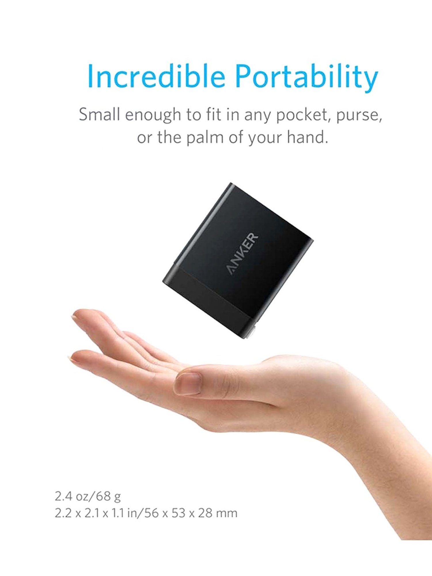 Anker Powerport Plus A2013Y11 Qualcomm 3.0 Quick Charge USB Wall Adapter (Black)