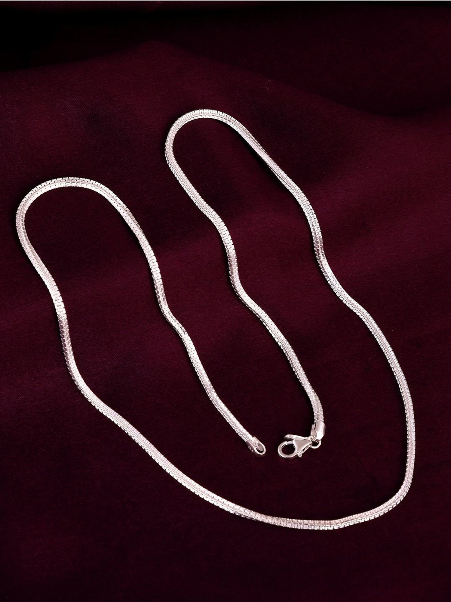 GIVA Summer Collection 92.5 Sterling Silver Link Aura Chain for For Men