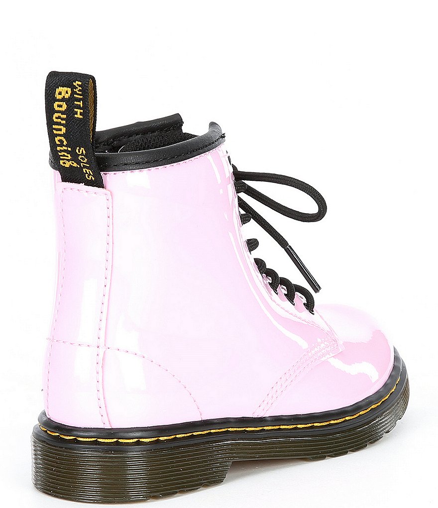 Dr. Martens Girl's 1460 Lace-Up Patent Leather Combat Boots (Toddler)