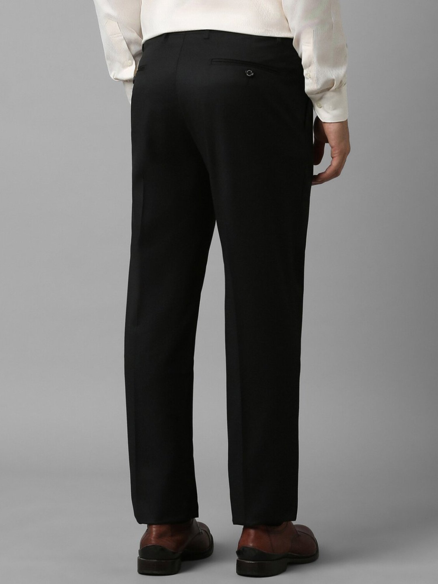 Louis Philippe Midnight Black Slim Fit Trousers