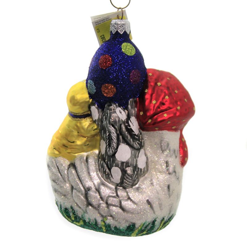 Slavic Treasures 6.0" Goose Party Rabbit Duck Easter Egg  -  Tree Ornaments