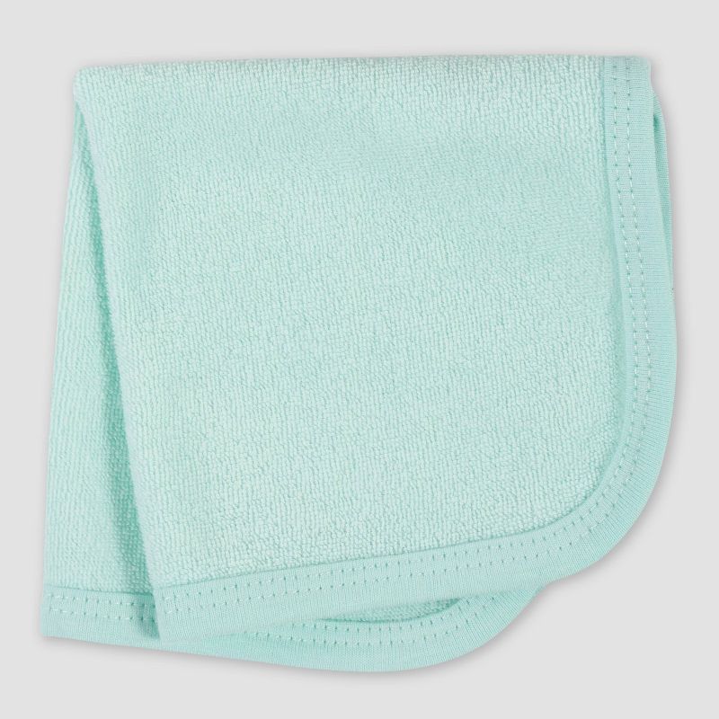 Baby Boys' Basic Muslin Hooded Towel - Cloud Island™ Mint/Aqua/White