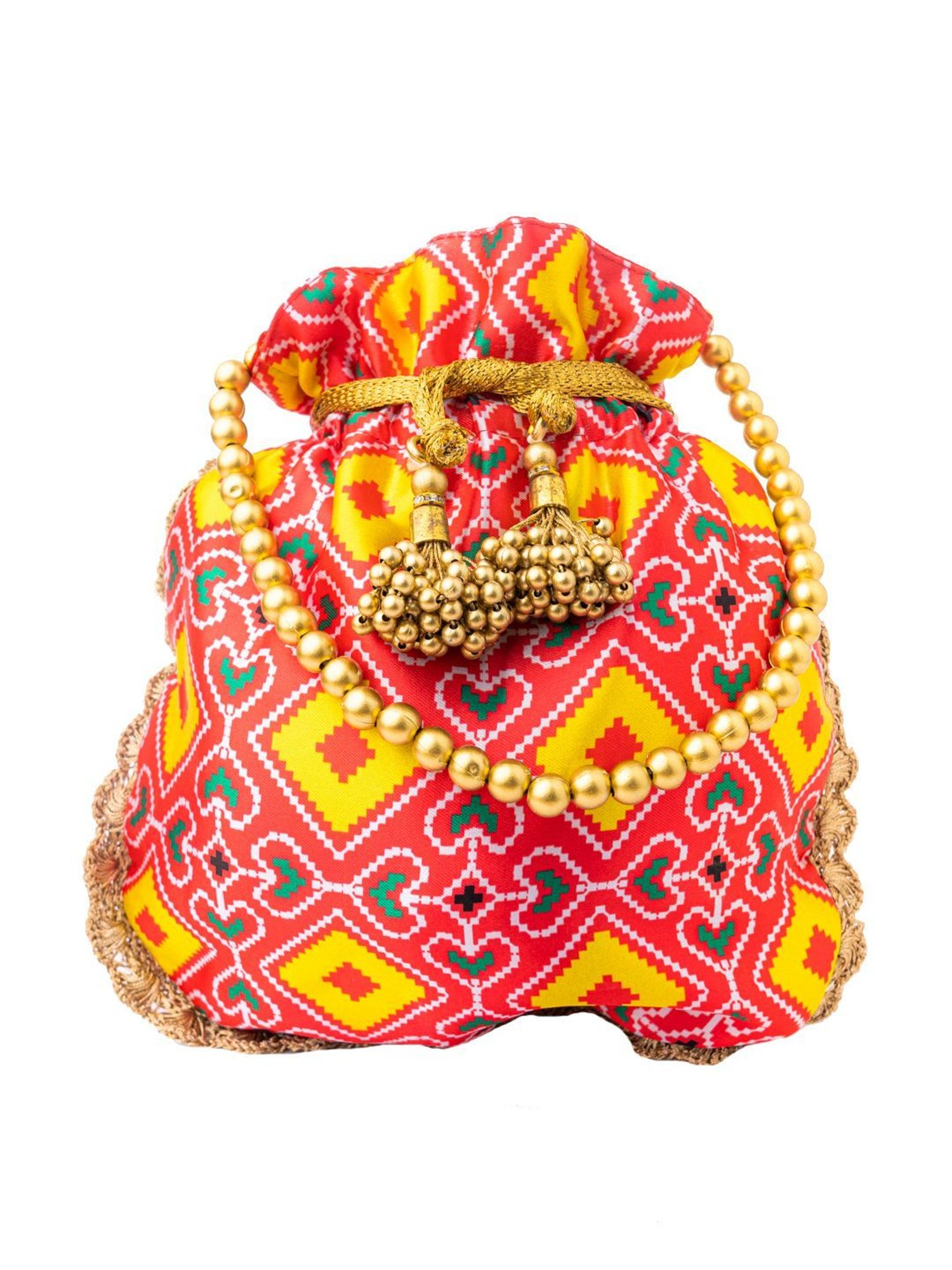 NR by Nidhi Rathi Pink Printed Potli