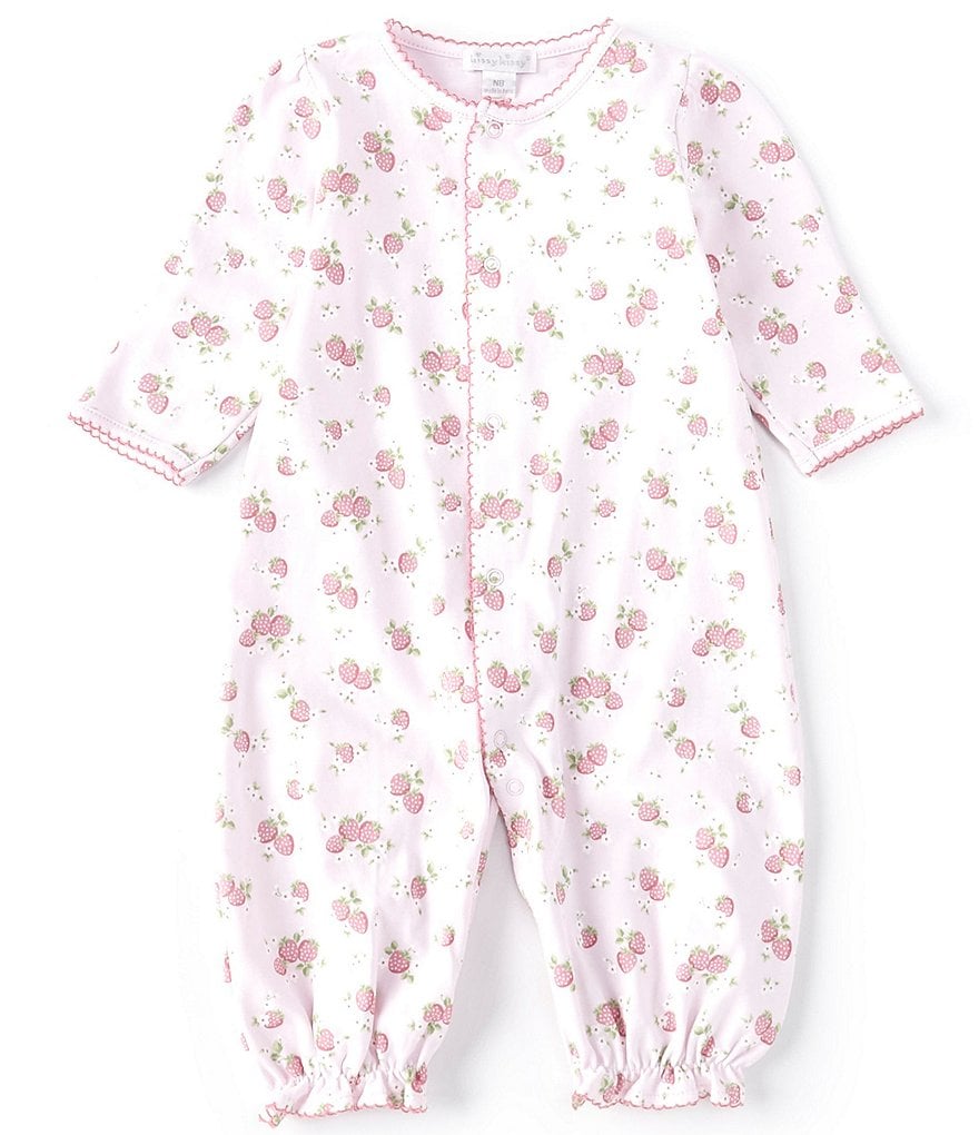 Kissy Kissy Baby Girls Newborn Strawberry Print Convertible Gown