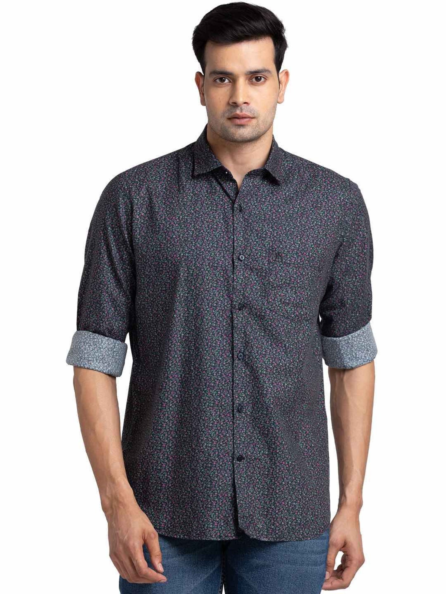 Raymond Muiltcolored Contemporary Fit Printed Shirt