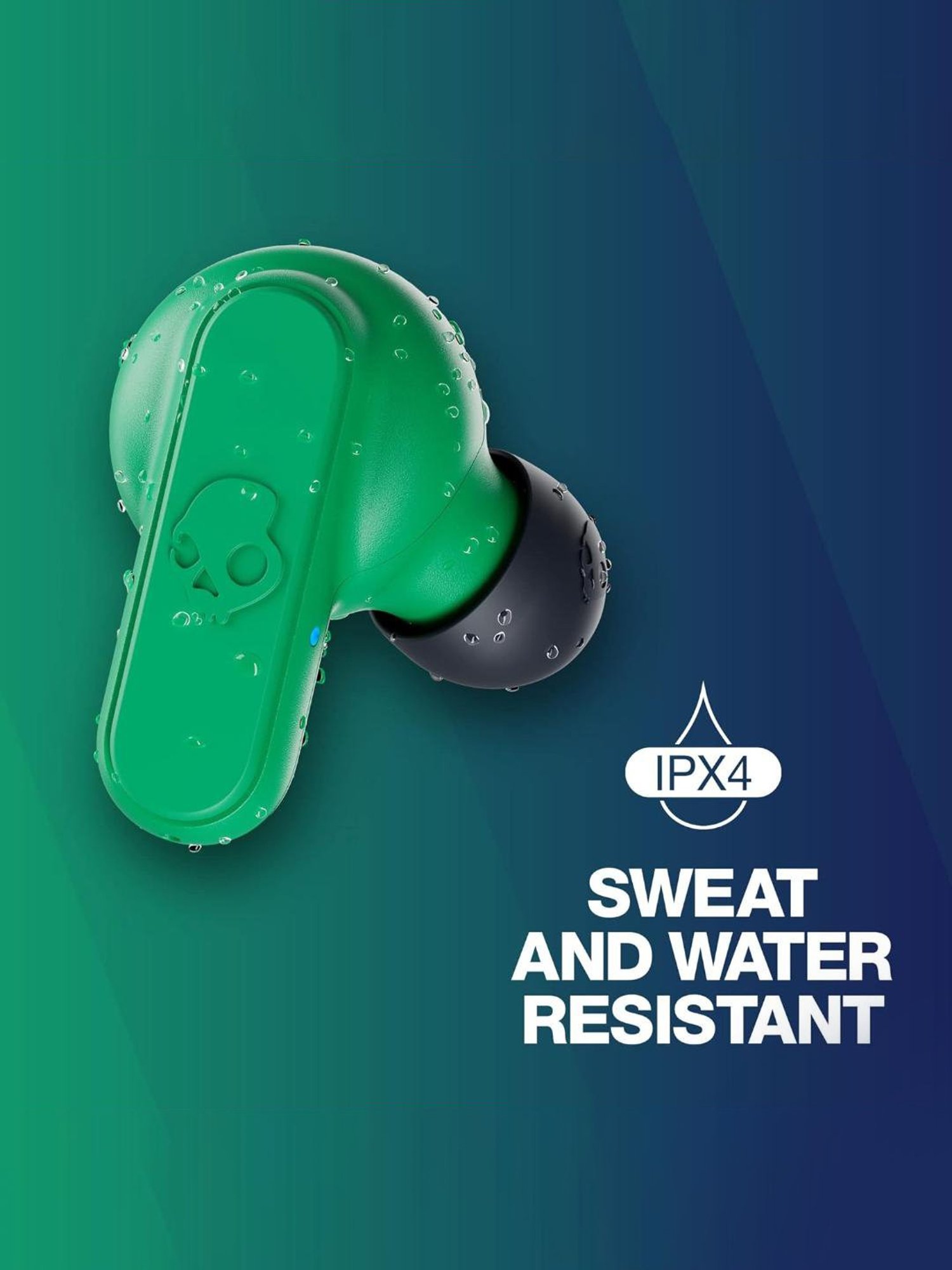 Skullcandy Dime 2 in-Ear Bluetooth Earbuds with IPX4 Water Dust Resistant (Green, True Wireless)