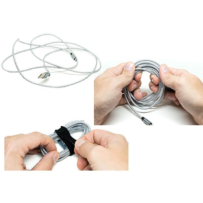 Cable Ties 12 x 8 for Cable Management and Organizing Cords 30 Pack Bundled with 2 Bonus Cinch Straps Purple