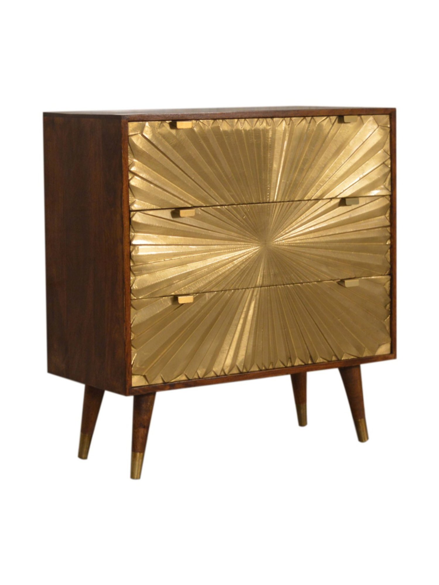 Artisan Furniture Manila Gold & Brown Wood Chest