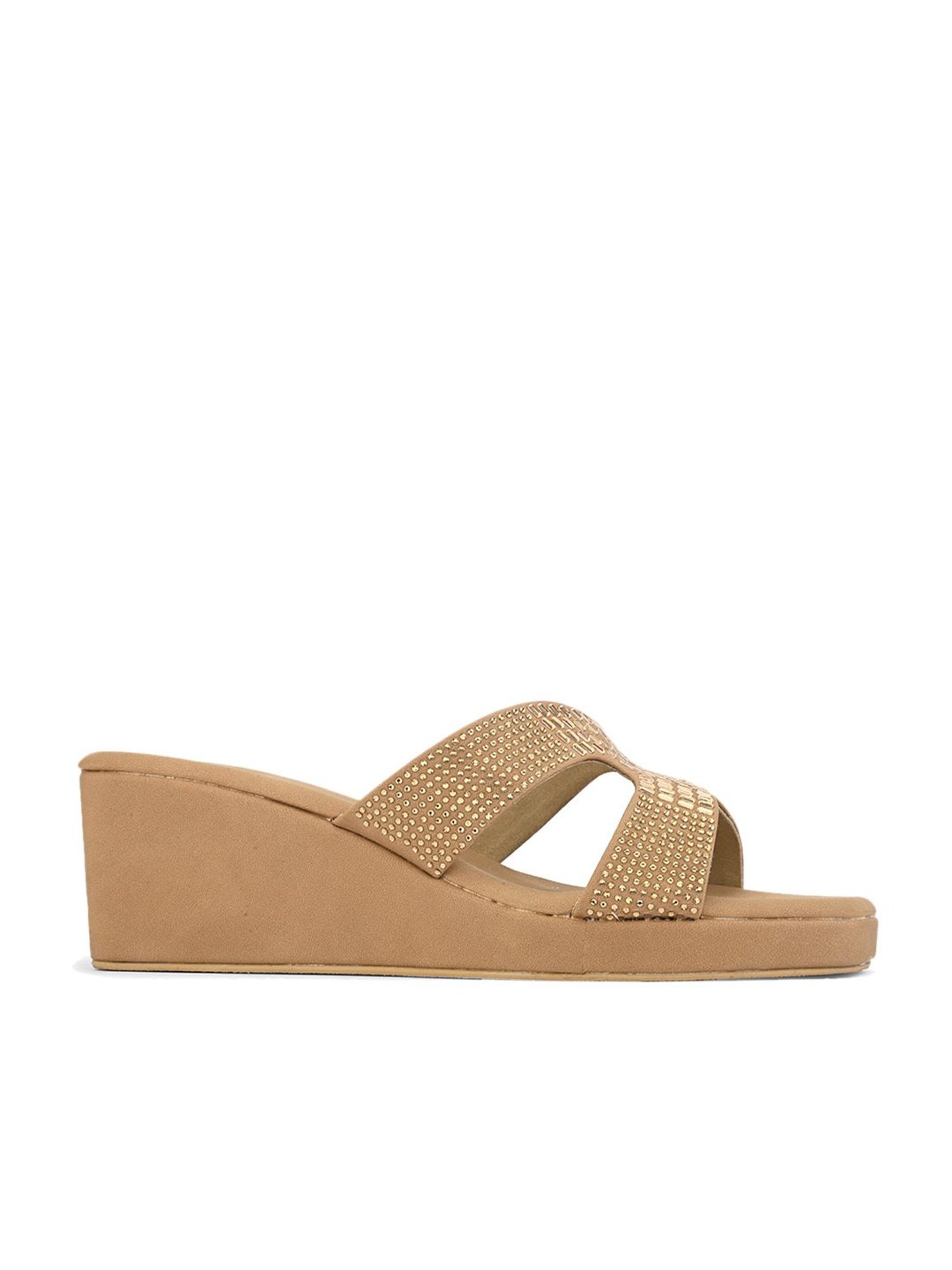 Pelle Albero Women's Tan Ethnic Wedges