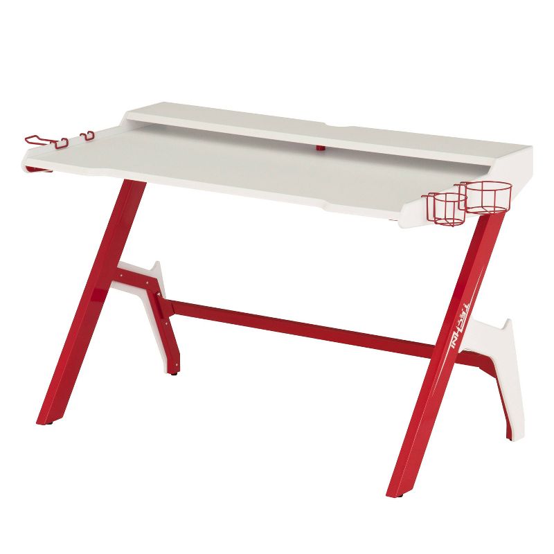 Ergonomic Computer Gaming Desk Red - Techni Sport