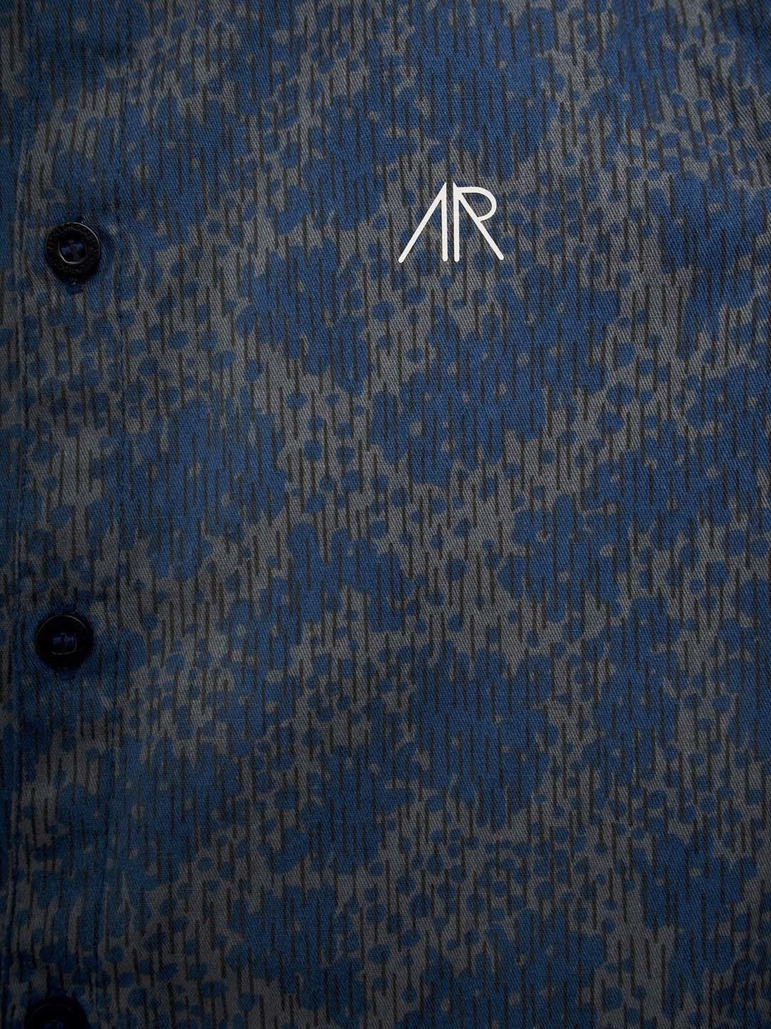 Angel & Rocket Kids Blue Cotton Printed Full Sleeves Shirt