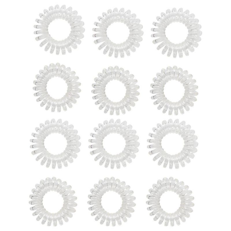 scunci Small Spirals - Clear - 12pk