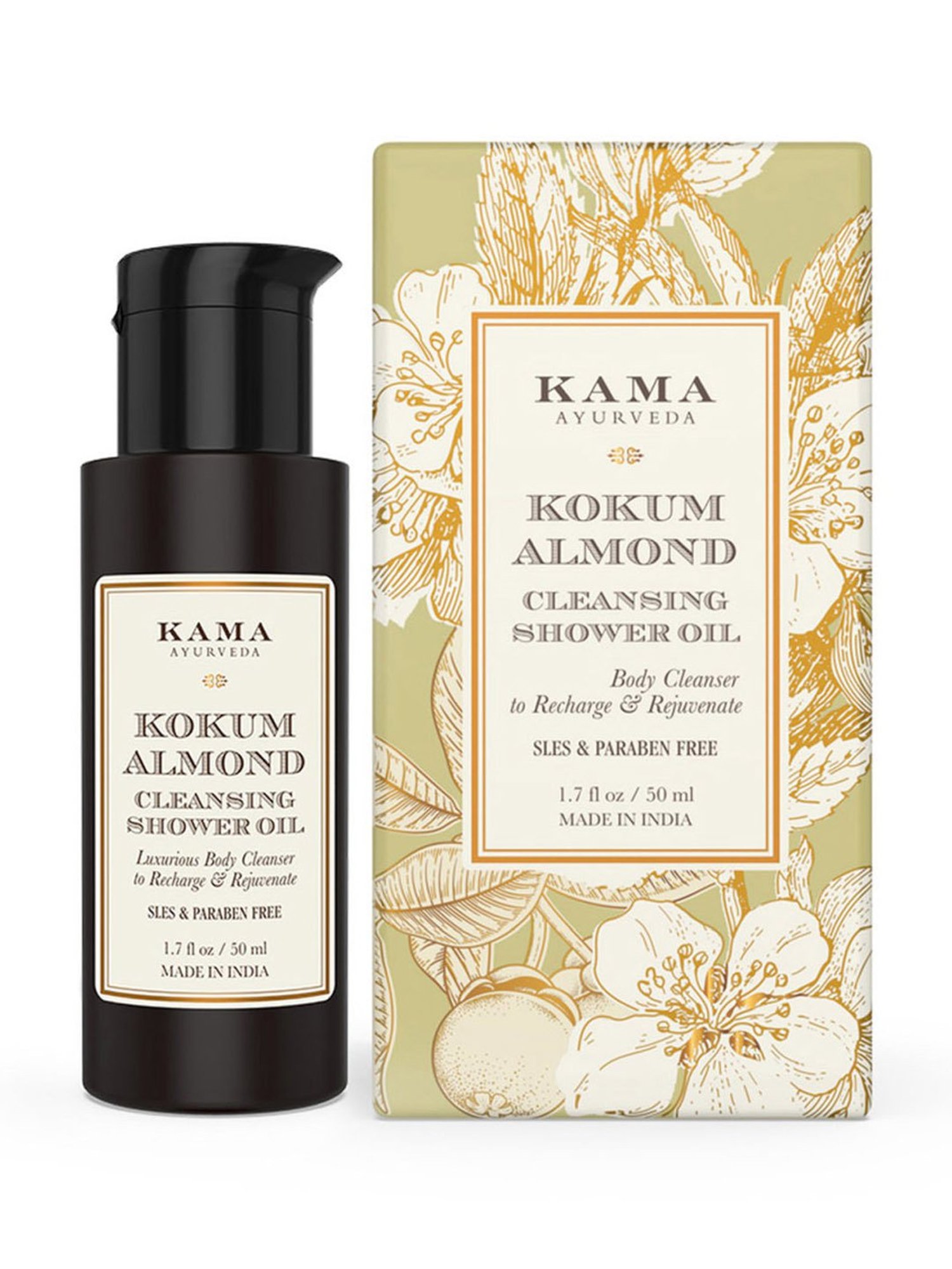 Kama Ayurveda Kokum Almond Cleansing Shower Oil - 50 ml