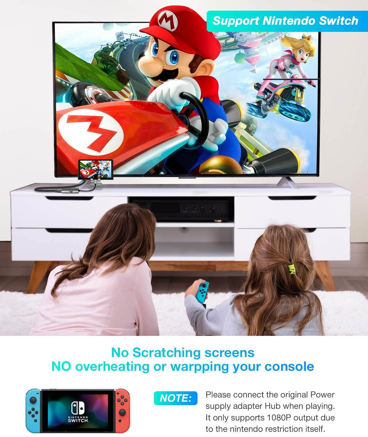 USB C To HDMI Hub - 4K@30HZ Dual HD Screen Extend & Mirror Mode - HDMI To USB C Adapter With Dual Display & USB 3.0 & 100W PD Compatible With MacBook Pro,Nintendo Switch And More Type C Device